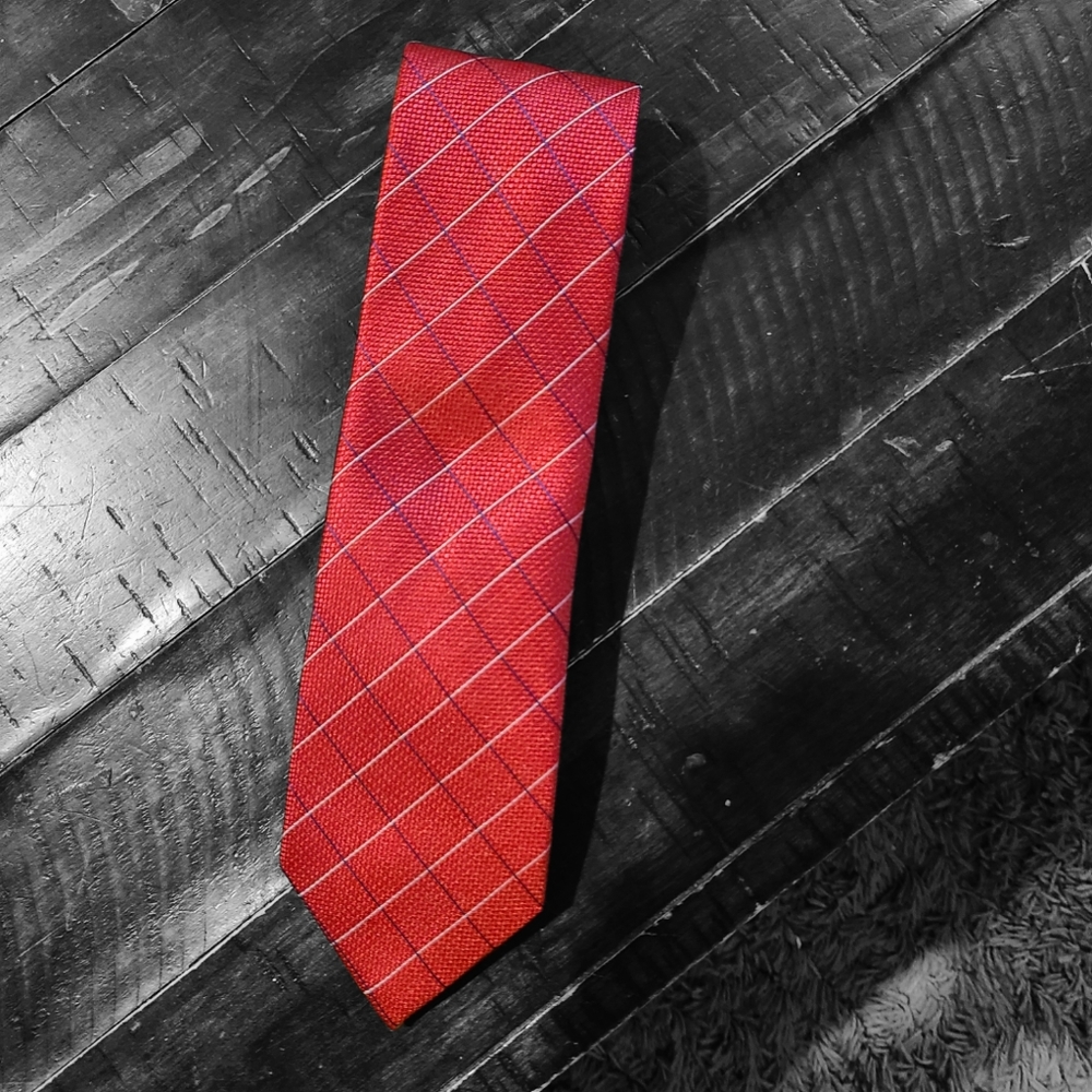 Club Room Men's Necktie Red Tie